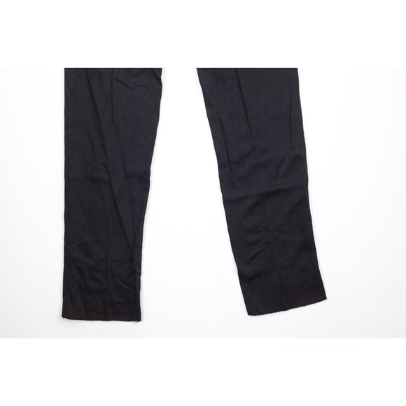 NOS Vintage 50s Streetwear Mens 33x34 Rayon Gabardine Dress Pants Trousers Navy - Picture 12 of 13